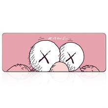 鼠标垫超大号ins潮牌联名个性定制订做加厚游戏电脑办公键盘垫桌垫 粉大头 400*900*5mm