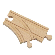 木质小火车轨道木质轨道车小火车积木拼装儿童玩具配件散件男米 扁头双钉小Y轨 标配