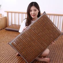 七维 夏季枕套麻将凉席竹片夏凉竹席儿童成年人枕头套一个 全铺籽片款（不含芯） 45*70cm（单个装）