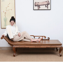 匠人塘红木家具非洲鸡翅木（学名：非洲崖豆木）实木罗汉床贵妃床躺椅沙发床榻明清古典沙发贵妃椅午睡午休床 贵妃床