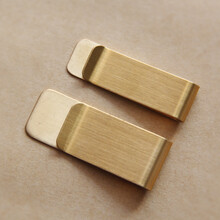 笔记本记事本 复古牛皮日记本纯黄铜笔夹 票夹 精装 小款笔夹