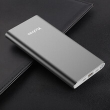 羽博（Yoobao） 10000毫安超薄金属聚合物充电宝AIR移动电源vivo苹果华为通用 【薄至13.5mm】【苹果+安卓输入口】陨石灰