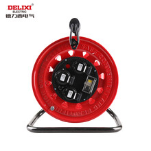 德力西电气工程插座电缆盘空盘 移动绕线盘 插座延长线 卷线盘 拖线盘 防水型带漏电 380V