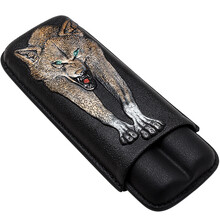 LUBINSKI鲁宾斯基 牛皮雪茄套 便携2/3支装立体浮雕保湿管 2支装1210L