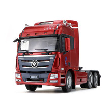 1:24原厂工程车模型 福田欧曼GTL超能版 LNG EST-A 拖车 中集挂车 拖板 合金仿真收藏 GTL超能版单拖车头 红色