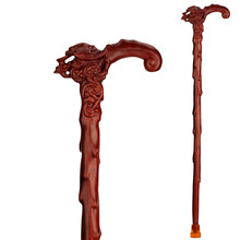 雅轩斋红木老人拐杖助行器实木质手杖拐棍木头老年人用品送老人礼物