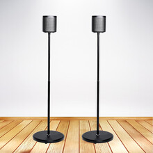 捷盛卫星音箱支架环绕脚架SON play 1音箱脚架家庭影院升降落地机架子壁挂托盘支架 黑色  一对 两支