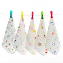 【10条装】婴儿口水巾四层纱布方巾手帕巾纯棉围嘴新生儿喂奶手绢儿童洗脸巾小毛巾 10条装 25*25cm