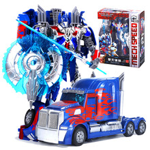 儿童变形玩具机器人金刚变形机甲迷你小汽车一步变形玩具车 2合1变形机甲擎天领袖LX601