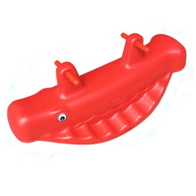 loveforever跷跷板幼儿园双人摇马儿童木马宝宝室内环保加厚长颈鹿翘翘板 红色鲸鱼