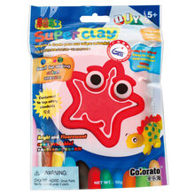 卡乐淘50克超轻粘土白色黏土彩泥太空橡皮泥儿童玩具软陶泥安全益智玩具 50克粘土-红色