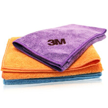 3M 细纤维毛巾 洗车毛巾 擦车毛巾 擦车布汽车毛巾加厚 3条装
