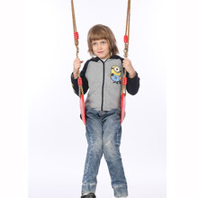 儿童秋千室内门框房顶户外荡秋千 2-12岁宝宝成年人秋千 EVA软板蓝色 户外单杠套餐(秋千+连接带+挂钩)