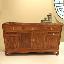 琪梦红木家具非洲花梨（学名：刺猬紫檀）1.6米实木餐边柜新中式储物柜收纳柜门厅柜碗筷柜餐厅家具