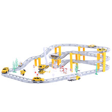 成乐美 电动工程轨道车套装大中小好儿童赛车风火轮玩具城市托马斯火辣小跑车 工程轨道车（小号）