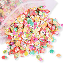 多彩艺 超轻粘土配件雪花泥工具女孩珍珠泥仿真奶油蛋糕制作食玩配件压泥板迷你塑料杯 仿真水果片10克装