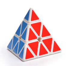 奇艺 三阶金字塔魔方 启明A金字塔 附教程 手感好 异形魔方益智玩具 白色+教程
