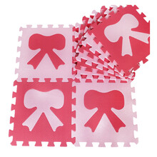 明德 益智儿童桃心 /脚印 /花朵 /kitty猫 /桃心拼图EVA爬行泡沫地垫 1片价(拍下备注颜色 31.5*31.5*1cm