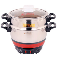 多朗 多星 锅多功能电热火锅家用炒锅蒸锅送父母 24cm锅(带1蒸格)