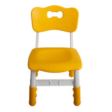 开心玛特 幼儿园桌椅环保加厚儿童桌椅子可升降幼儿椅靠背椅子儿童凳子 黄色升降椅