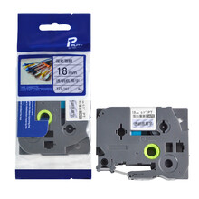 普贴（PUTY）TZ3-141 标签带标签纸标签打印机色带18mm 适用兄弟标签机透明底黑字