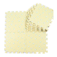 明德覆膜卡通爬行地垫宝宝泡沫拼接垫儿童地垫丸尾末男蛋糕图案随机30*30*1（1片价9片起拍） 米色碎花 30*30*1CM(散片1片价图案随机)