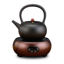 米厨/Micur 电陶炉茶炉家用煮茶炉迷你烧水功夫茶泡电磁炉电炉茶炉静音MC-K08  锤纹茶炉+黑色陶瓷壶