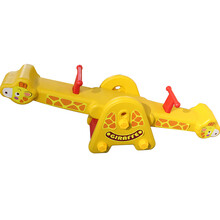 loveforever跷跷板幼儿园双人摇马儿童木马宝宝室内环保加厚长颈鹿翘翘板 新款黄色长颈鹿跷跷板