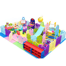 4S店儿童区游乐园幼儿园设备 儿童乐园室内家用小型滑滑梯秋千宝宝围栏家庭游乐场淘气堡 12平方豪华组合