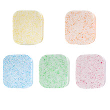 洗脸扑洁面扑洗面巾洗脸海绵加厚珍珠竹炭海藻粉扑天然 五个装（颜色随机）