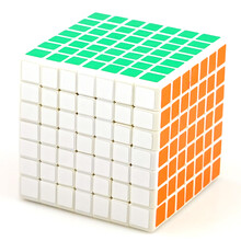 圣手六6阶魔方7七阶8八阶9九阶十10阶十一11阶魔方专业竞赛用 圣手7阶白色+备用贴纸