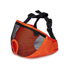 法国斗牛犬牛牛法斗恶霸京巴嘴套面罩 可调节止吠器狗嘴防叫狗防咬狗嘴套口罩外出用品 橙色 S(脖围18-26cm)幼犬