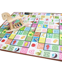 贝雷特 婴儿童宝宝爬行垫加厚2cm爬爬垫子户外野餐垫泡沫沙滩游戏毯 欢乐城堡+水果字母（背面） 1.5m*1.8m*1cm双面