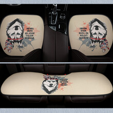 布雷什（BOLISH)三件套汽车坐垫3D麻布免绑防滑透气卡通四季通用汽车座垫无靠背防滑汽车座椅垫下单备注图案