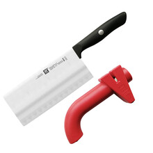 双立人（ZWILLING） 双立人德国制造中式菜刀切菜刀磨刀石life系列刀具套装 德国制造切菜刀+磨刀石刀具套装