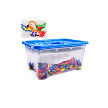 京奇蘑菇钉组合插板积木 智力开发拼插拼图儿童益智玩具 蘑菇钉1100粒+1梅花板+2长板