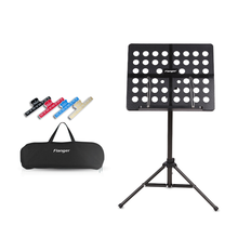 Flanger弗兰格谱架吉他架子鼓古筝小提琴谱台乐谱架可升降折叠歌曲谱架子家用琴架便携式乐器配件 升级款小谱架黑色 +谱夹+收纳包