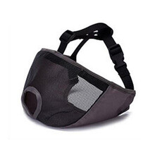 法国斗牛犬牛牛法斗恶霸京巴嘴套面罩 可调节止吠器狗嘴防叫狗防咬狗嘴套口罩外出用品 灰色 M(脖围28-43cm)成犬