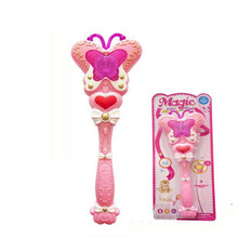 发光玩具 仙女棒闪光音乐魔仙棒 小仙女魔法棒儿童玩具女孩玩具 蝴蝶棒(纽扣电池)