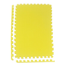 明德拼接泡沫地垫泡沫板EVA宝宝爬行垫老人防滑垫幼儿园游乐场健身馆地垫十字纹加大加厚拼接垫子 黄色 60*90*2cm4片/包