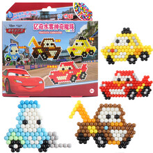 亿奇儿童手工制作神奇水雾魔珠迪士尼公主串珠套装DIY拼豆玩具男孩女孩益智玩具生日礼物 基础款赛车总动员