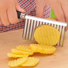 初居（CHUJU） 迷你不锈钢菜刀 切菜刀蔬果刀 波浪形土豆黄瓜切菜刀 胡萝卜切条器 婴儿辅食料理刀 不锈钢