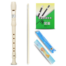 天鹅 课堂乐器竖笛6孔入门儿童乐器8孔初学者德式高音教学练习竖笛 PP竖笛 天鹅PP六孔竖笛+教材