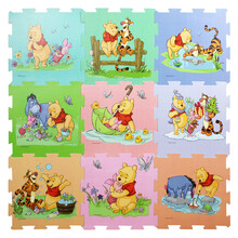 富利时 小孩卡通彩色泡沫地垫 迪士尼卡通米奇维尼熊公主汽车爬行垫 客厅卧室宝宝学步防滑防摔拼接垫 新款463