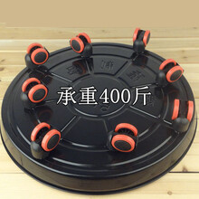 加厚移动花盆托盘滚轮底座万向轮圆形大型盆栽透气接水滑轮子接水盘 咖啡外径32内径31