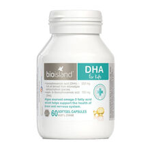 佰澳朗德（Bio island）澳洲乳钙澳洲进口比奥岛 儿童宝宝婴幼儿牛乳提取液体乳钙DHA/dha 婴幼儿DHA海藻油软胶囊60粒