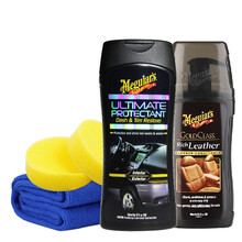 3M 表板蜡仪表盘蜡车内外橡胶塑料清洗上光保护蜡 表板蜡+皮革护理剂