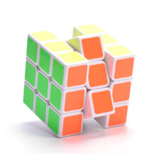 圣手传奇三阶魔方 新版三阶 比赛手感顺滑送教程 三阶白色+教程