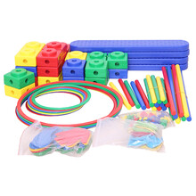 幼儿园感统训练器材平衡板路障路标跨栏 儿童万象组合平衡木早教体能训练套装健身教具 万象组合114件