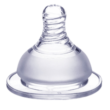 可拉贝拉 婴儿宽口径奶嘴硅胶 通用可适配宽口径奶瓶 小螺旋奶嘴（1只散装） 十字孔倒置不漏水（6个月以上）